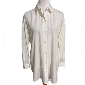 Chicos Cream Button Up Blouse